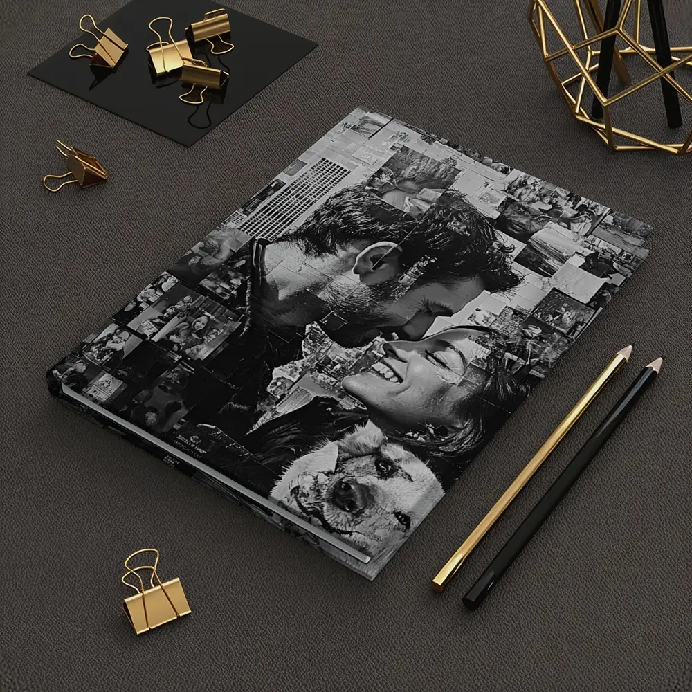 Couple Collage Black White New York City – Notebooks