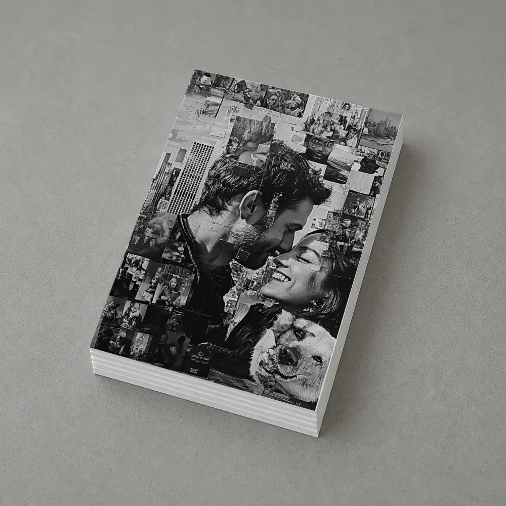 Couple Collage Black White New York City – Postcards