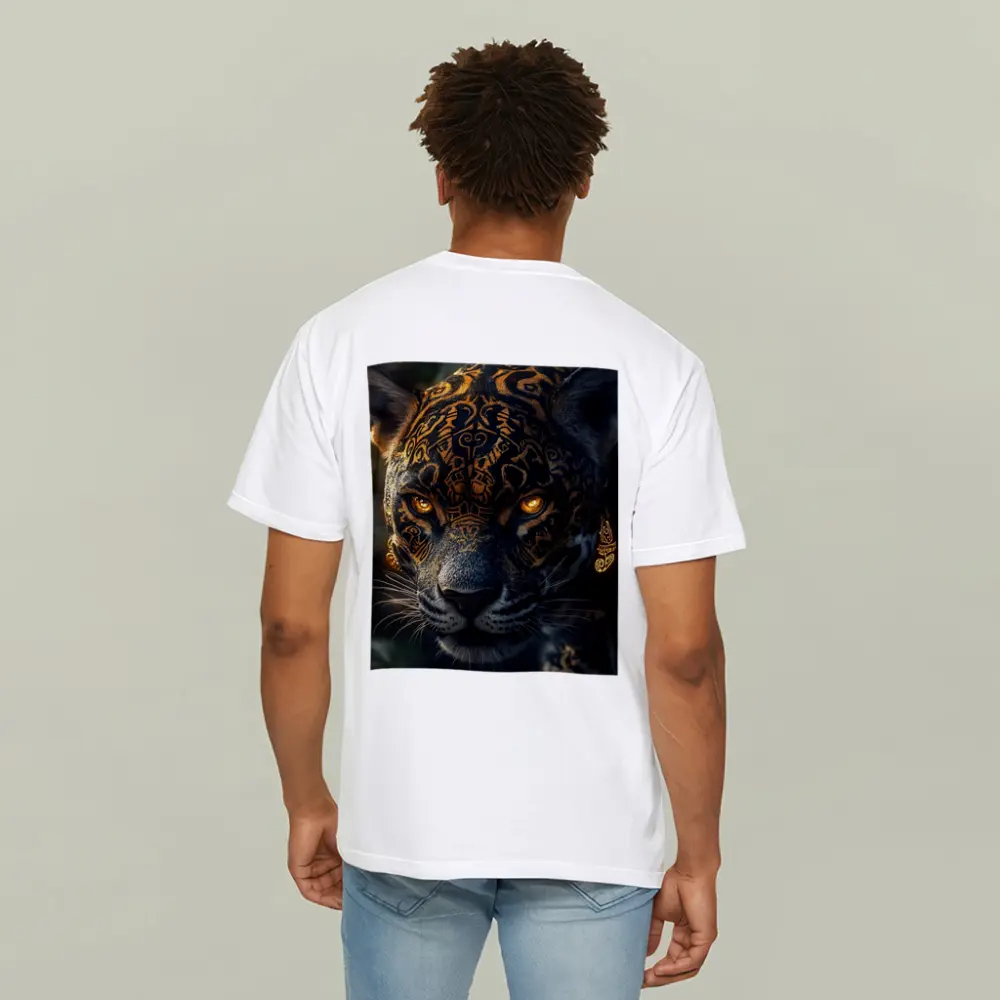 Black Jaguar Gold Tribal Markings Jungle – T-Shirts