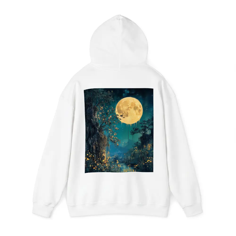 Full Moon Night Fantasy Forest Painting – Hoodies