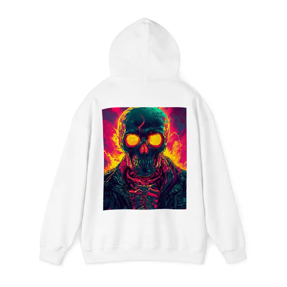 Glowing Skull Neon Fire Dark Art – Hoodies