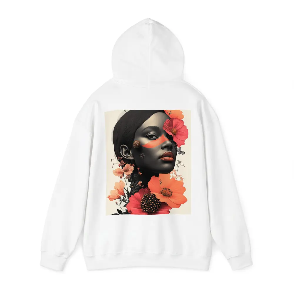 Black Woman Portrait Floral Collage Art – Hoodies