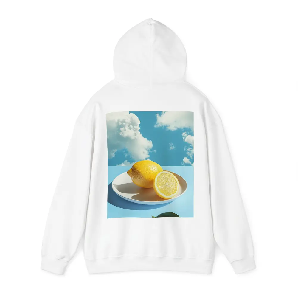 Fresh Lemons On Plate Blue Sky – Hoodies