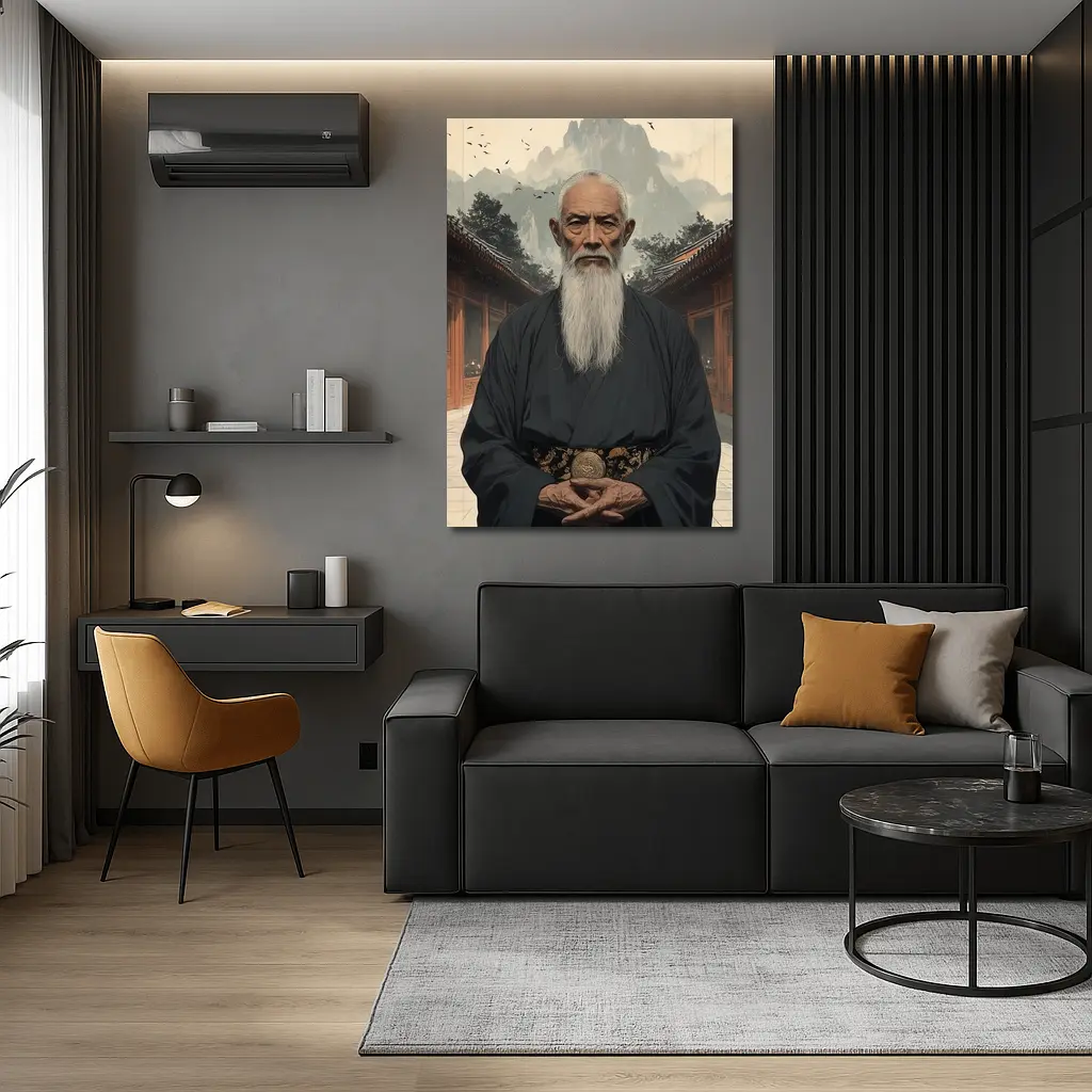 Wise Elder Taoist Master Mountain Temple Art – Wall Art