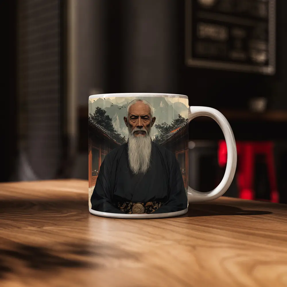 Wise Elder Taoist Master Mountain Temple Art – Mugs