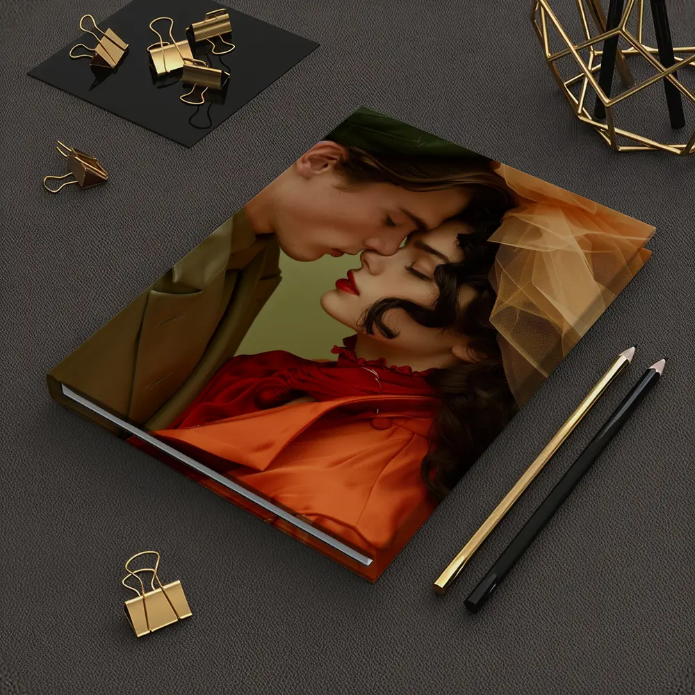 Romantic Couple Close Together Fashion Art – Notebooks