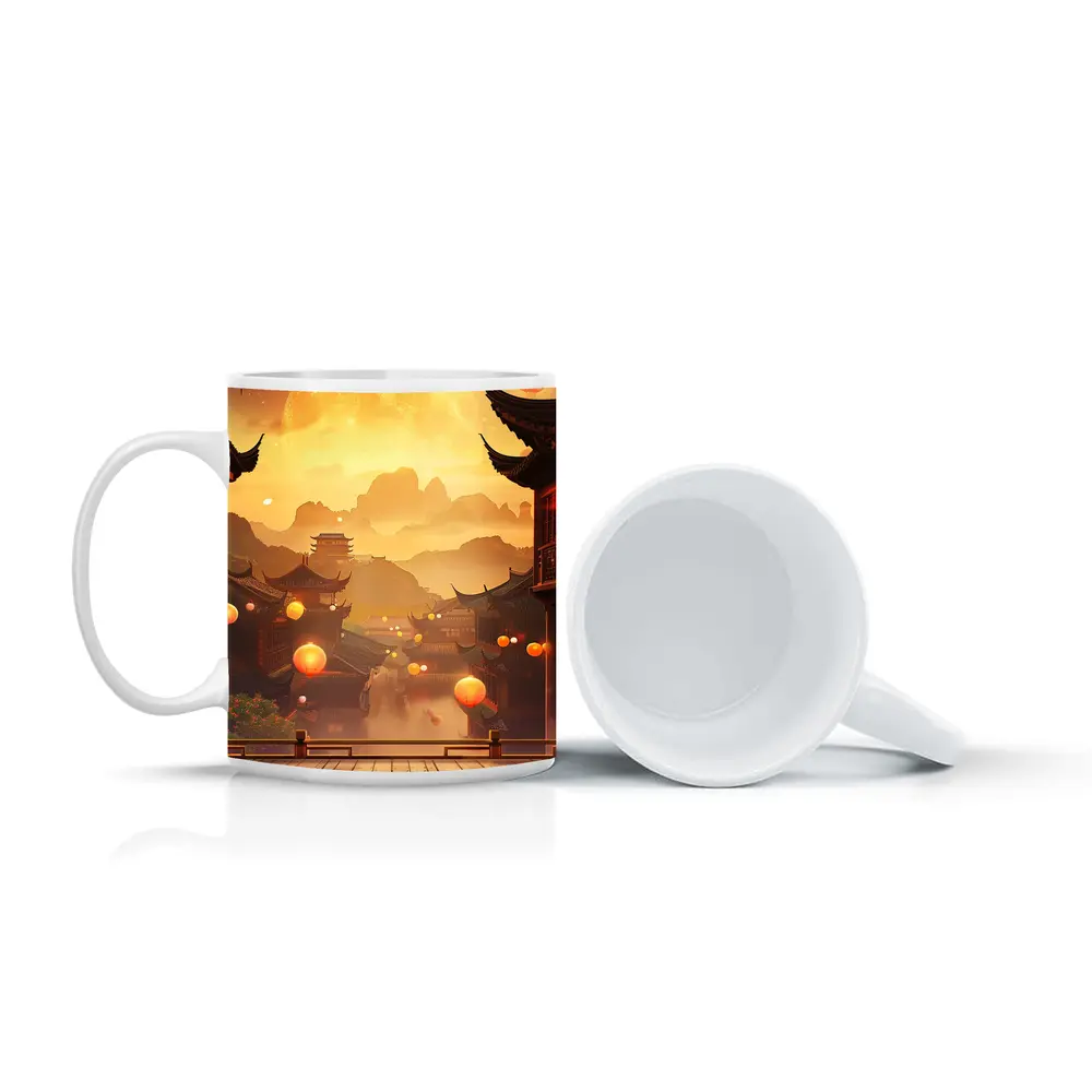 Chinese Lantern Festival Golden Moon Night – Mugs