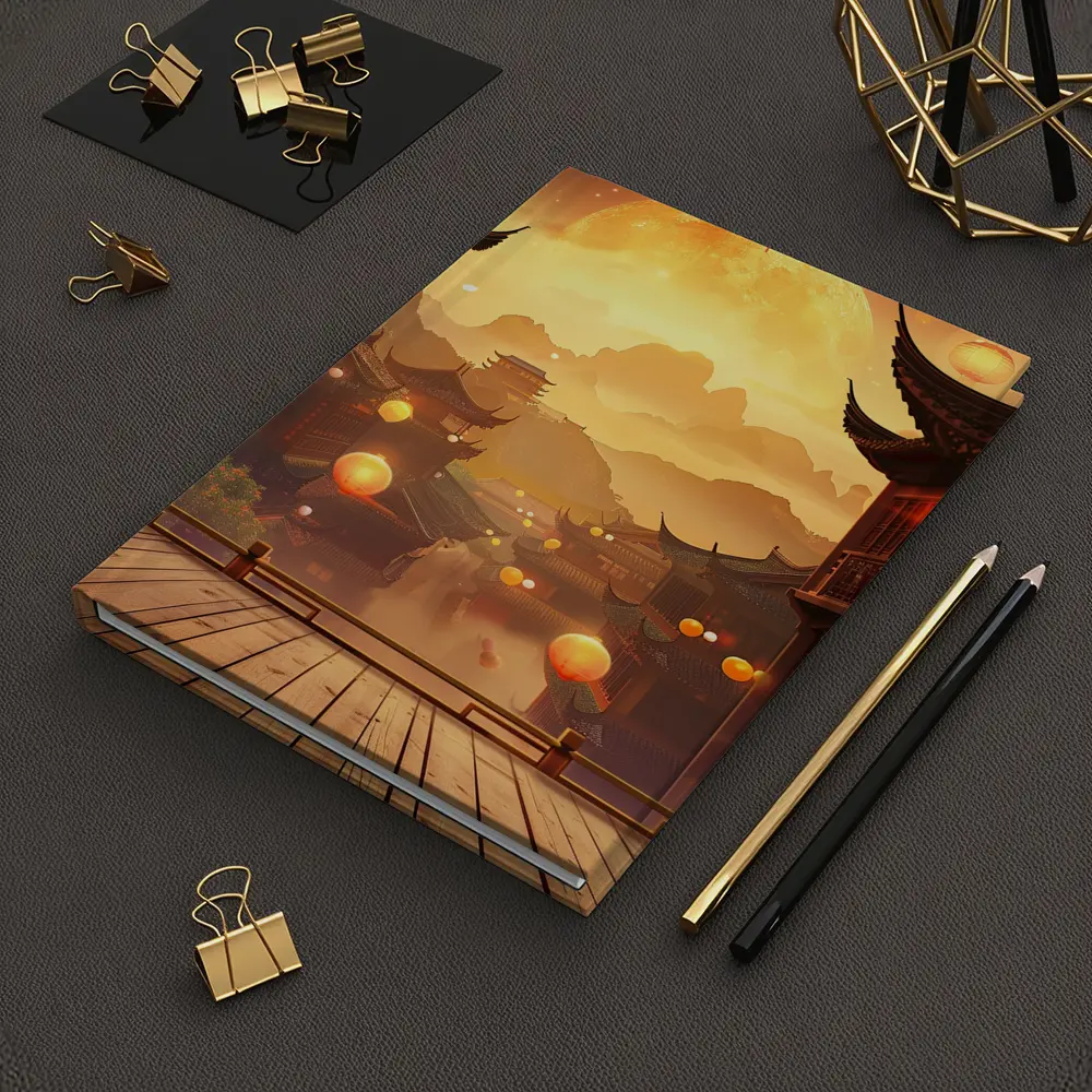 Chinese Lantern Festival Golden Moon Night – Notebooks