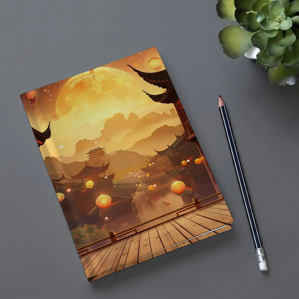 Chinese Lantern Festival Golden Moon Night – Notebooks
