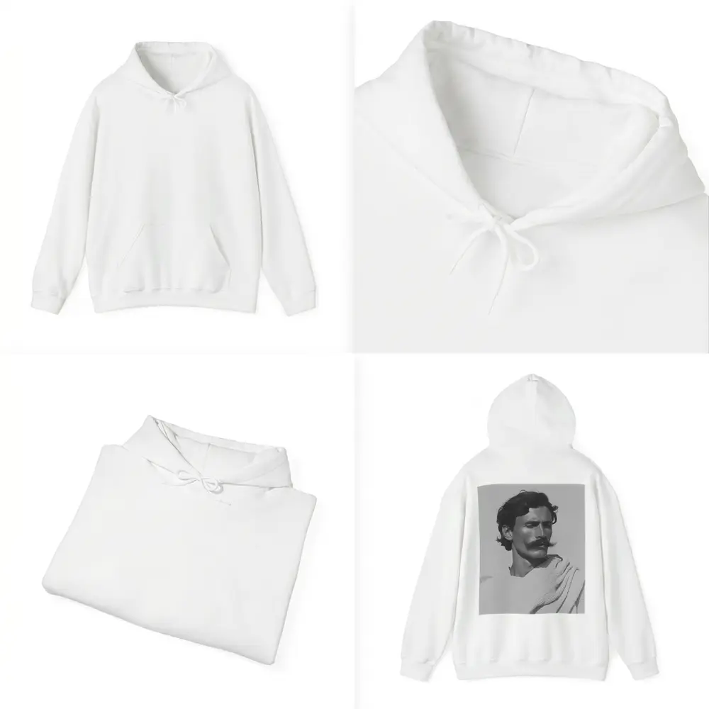 Man Portrait Black and White Minimal Photography – Hoodies