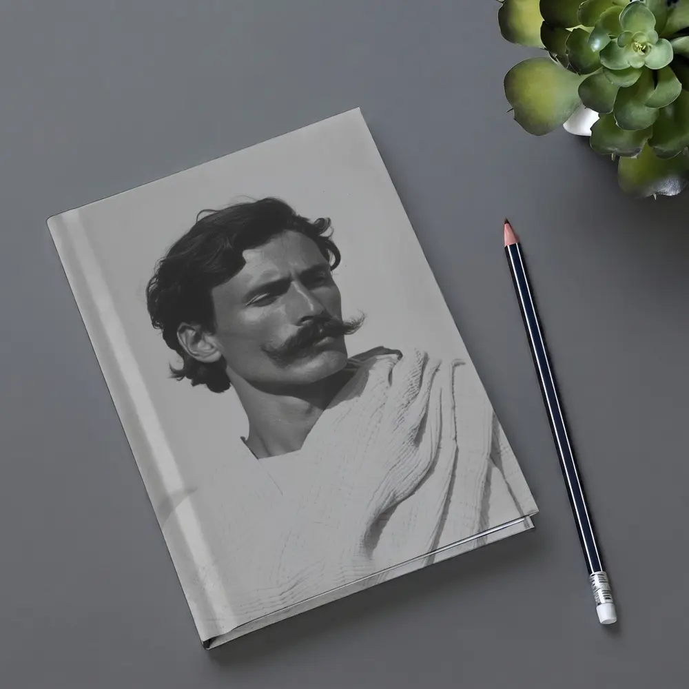 Man Portrait Black and White Minimal Photography – Notebooks