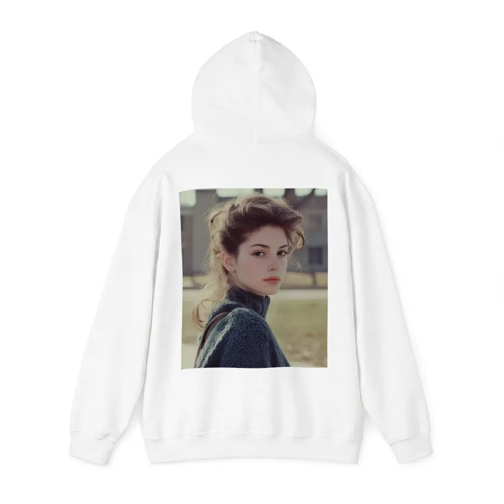 Young Woman Oversized Sweater Outdoor Portrait – Hoodies