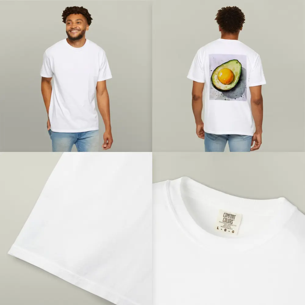 Avocado Egg Watercolor Art White Background – T-Shirts
