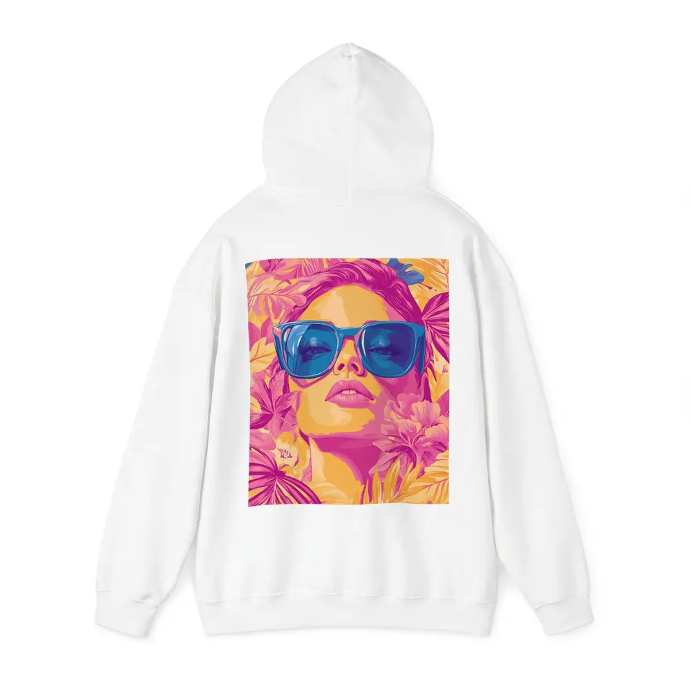 Woman With Sunglasses Tropical Floral Pop Art – Hoodies