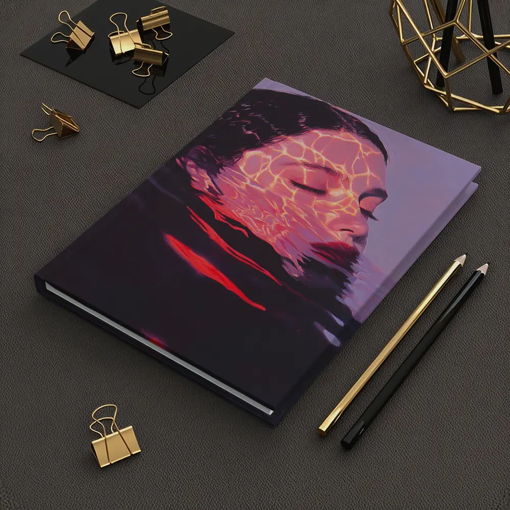 Woman Submerged in Glowing Water Art – Notebooks