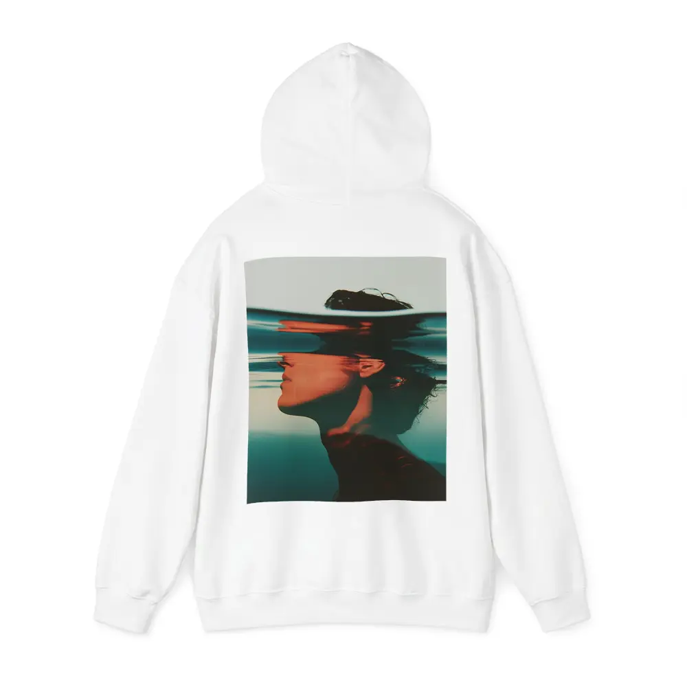 Woman Submerged Underwater Teal Surreal Portrait – Hoodies