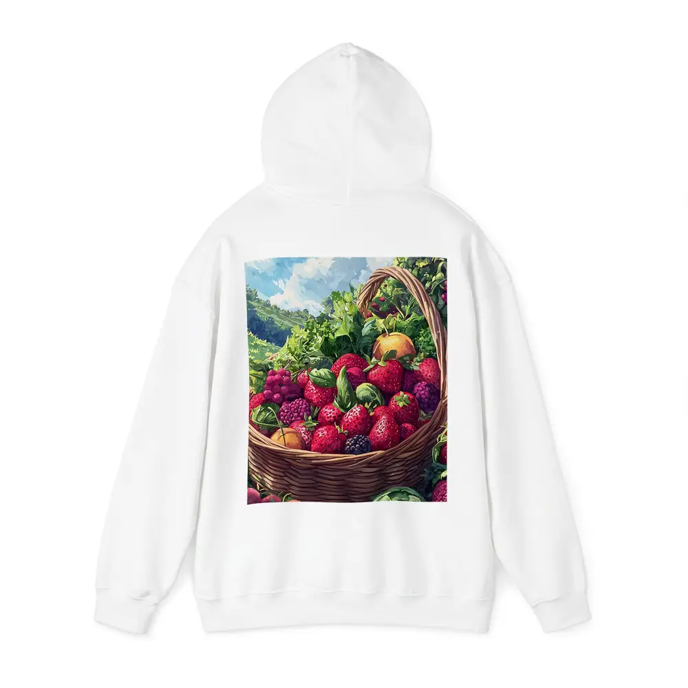 Fresh Fruit Basket Summer Countryside Illustration – Hoodies