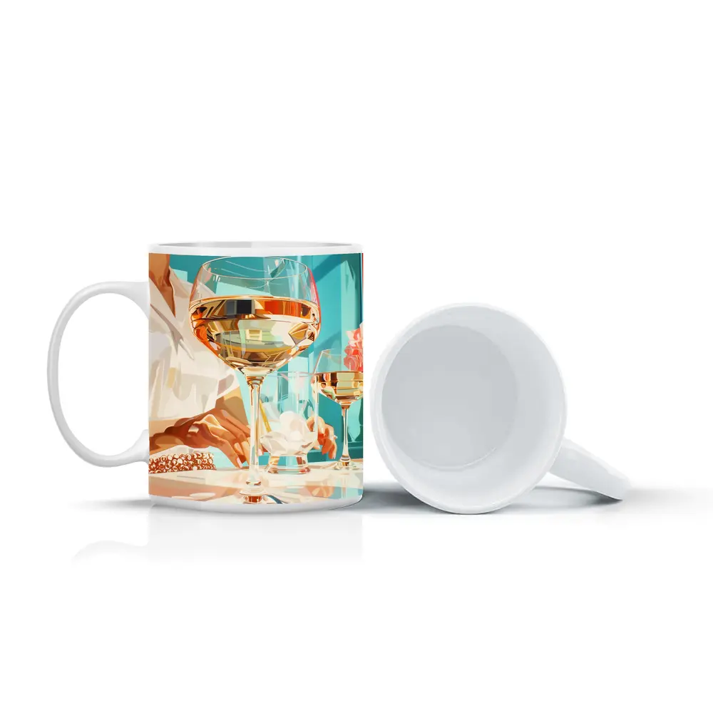 Woman With Wine Glass Pop Art – Mugs