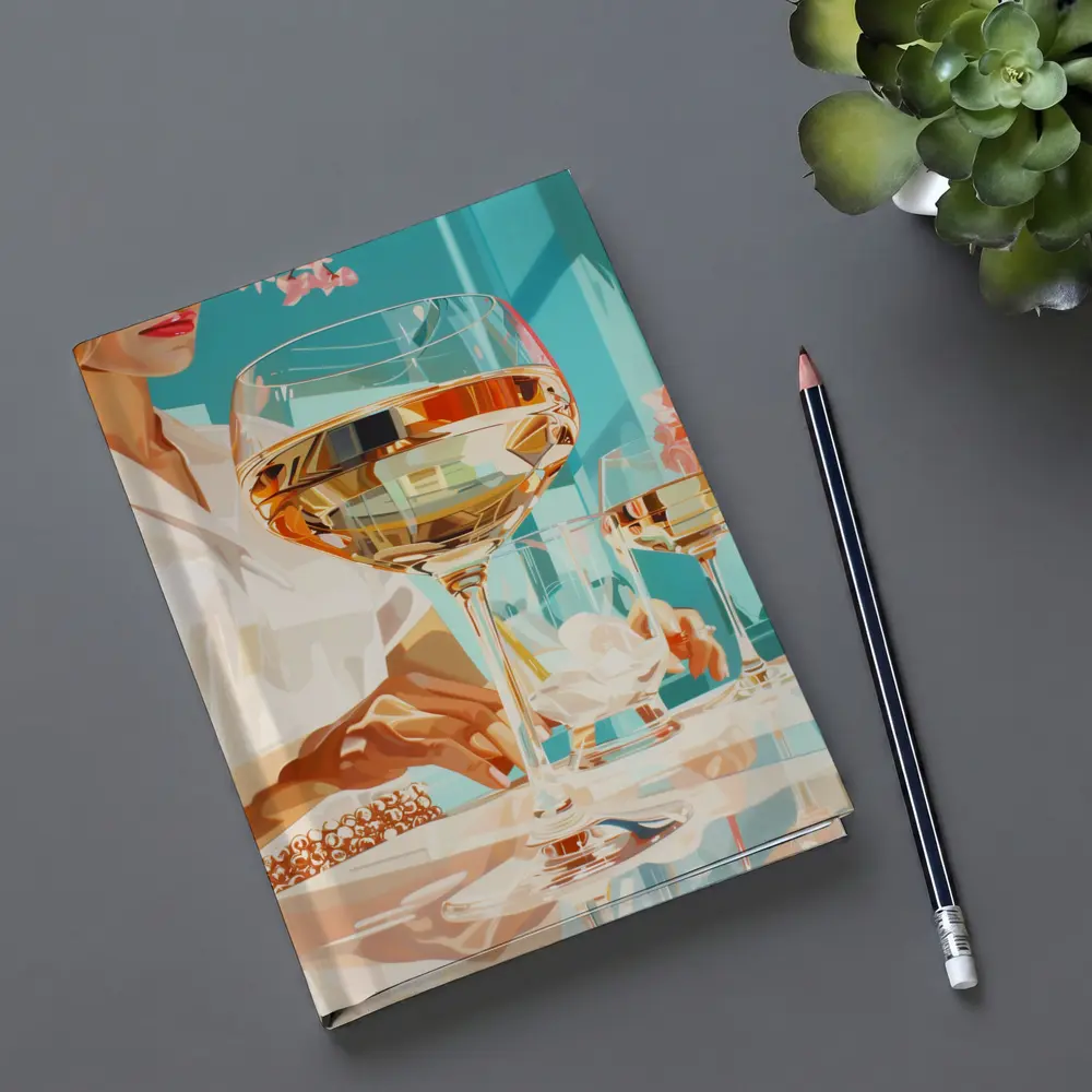 Woman With Wine Glass Pop Art – Notebooks