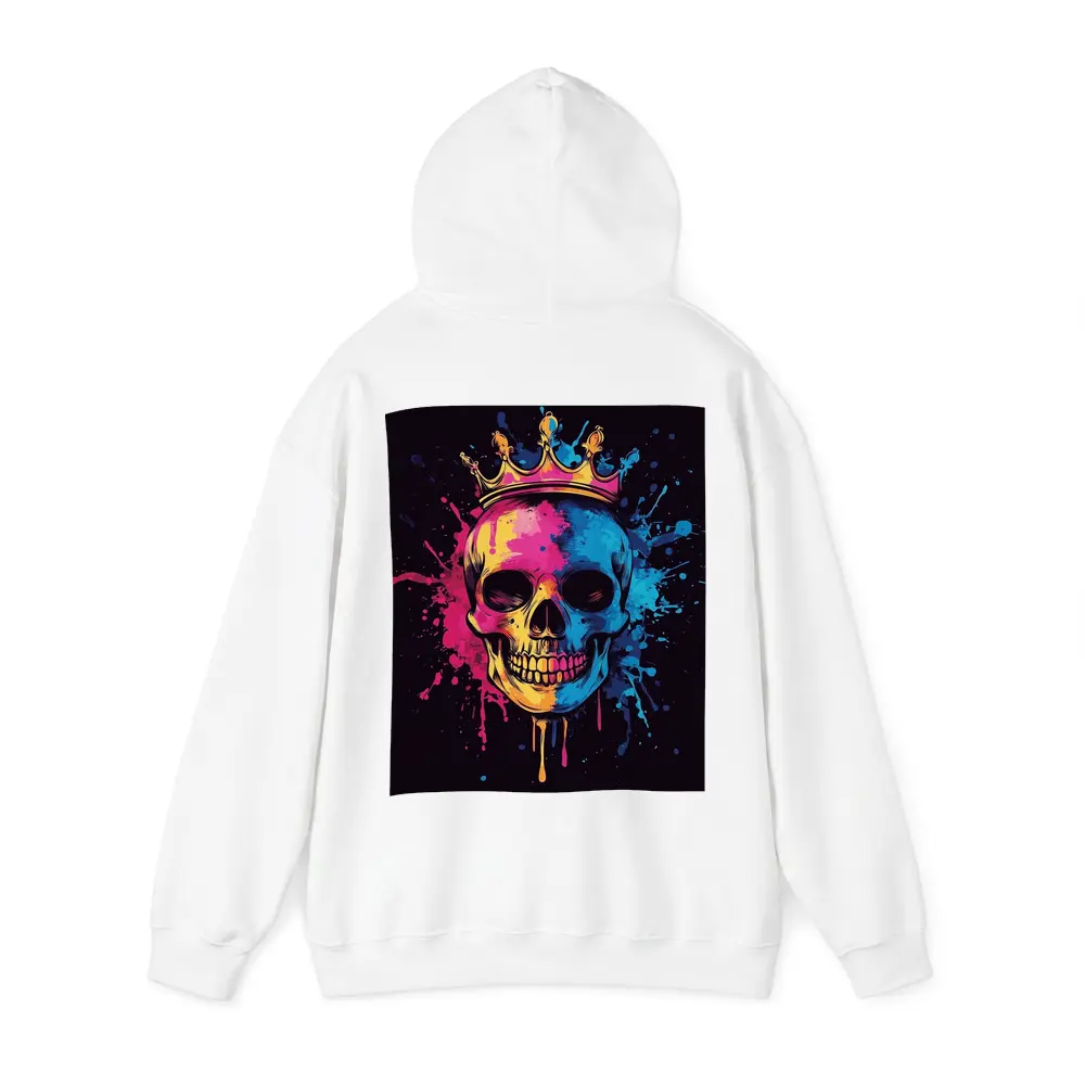 Crowned Skull Neon Paint Splash Dark – Hoodies