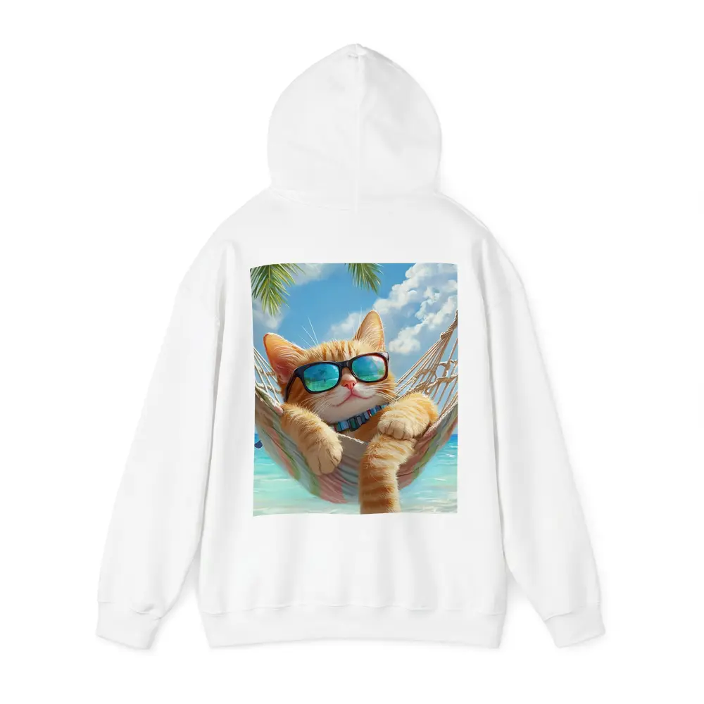 Orange Tabby Cat Relaxing Beach Hammock – Hoodies