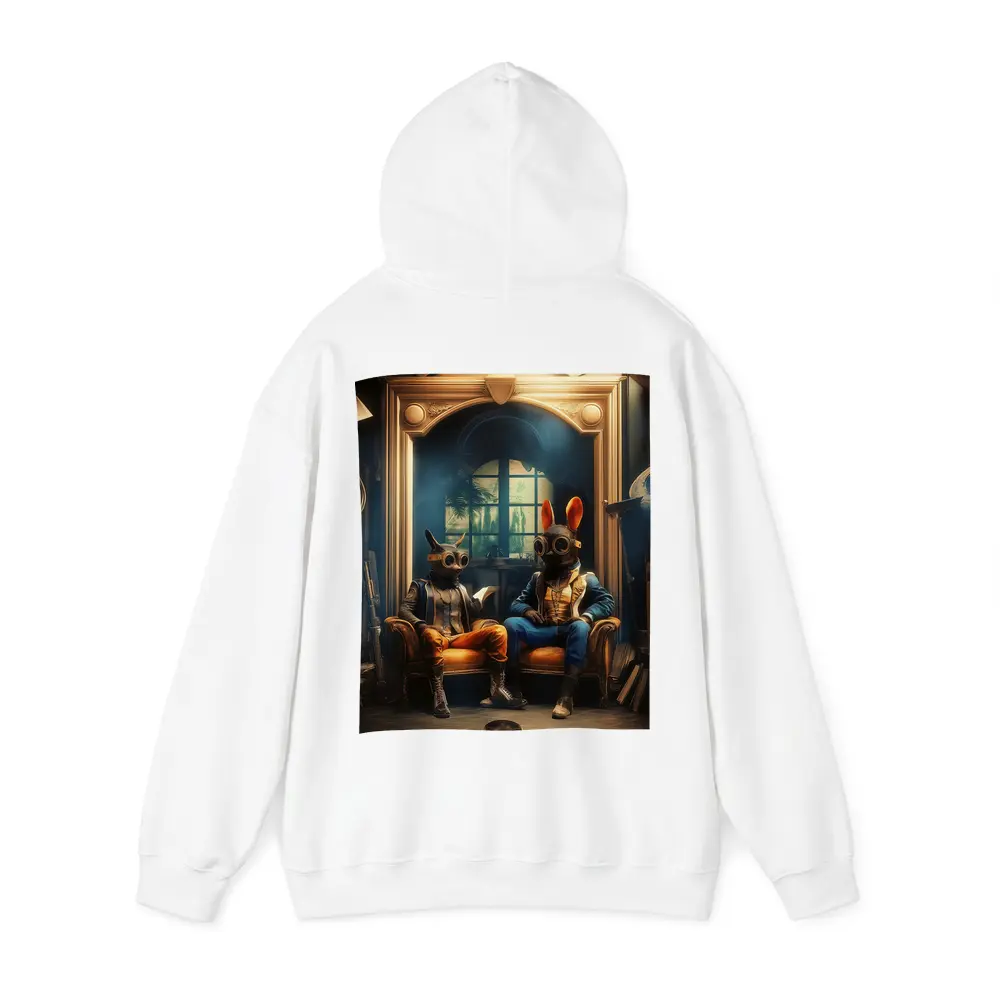 Steampunk Rabbits Sitting In Dark Room – Hoodies