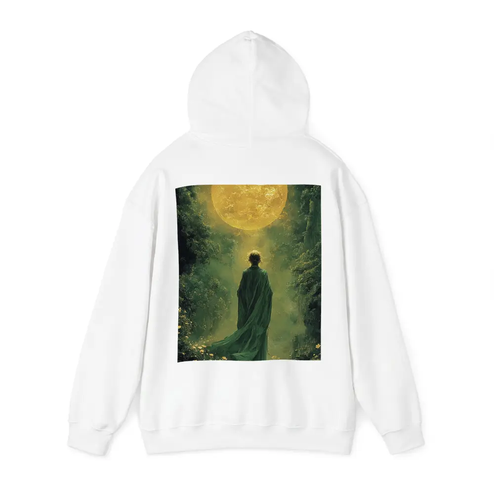 Robed Figure Before Golden Sun Fantasy Forest – Hoodies