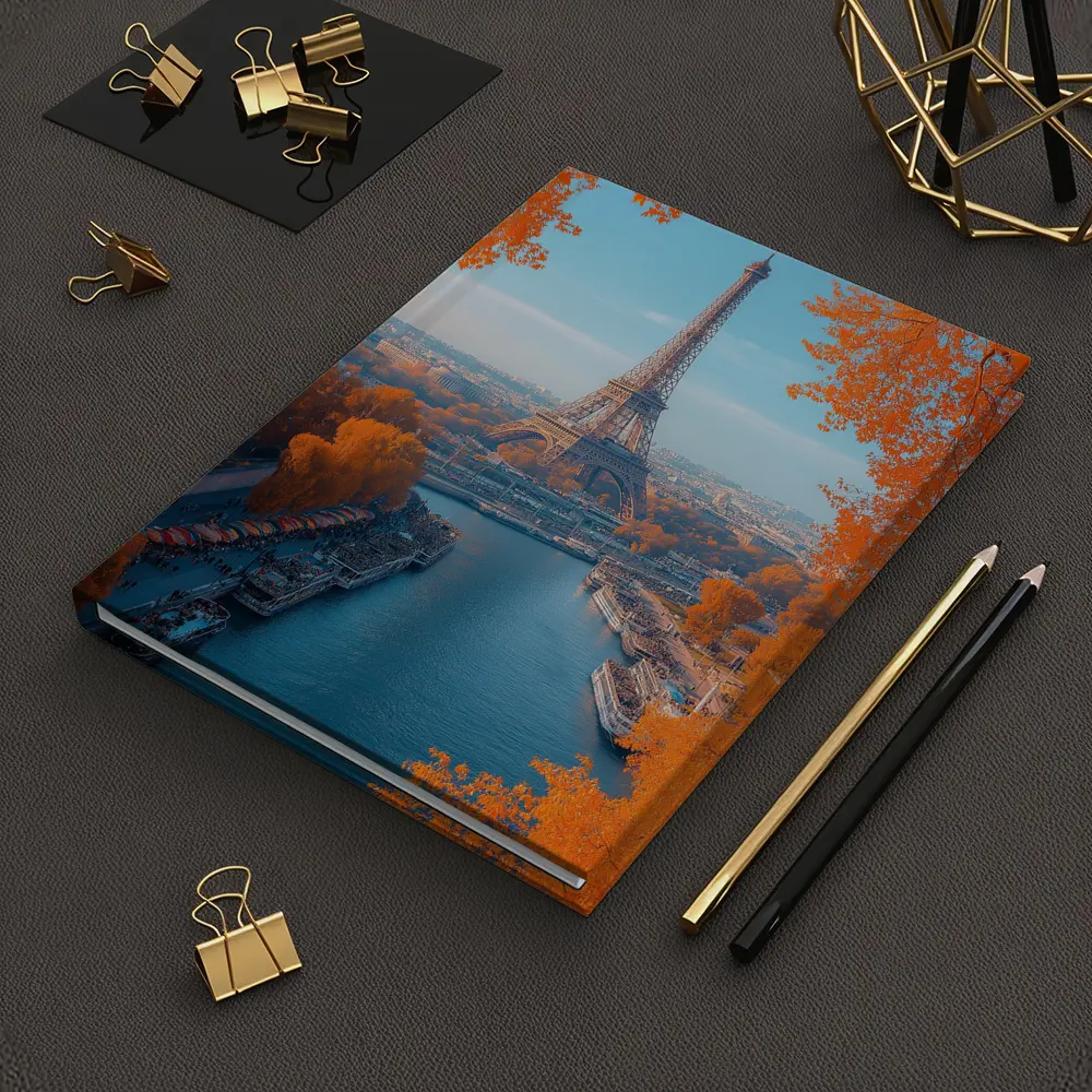 Eiffel Tower Paris Seine River Autumn – Notebooks