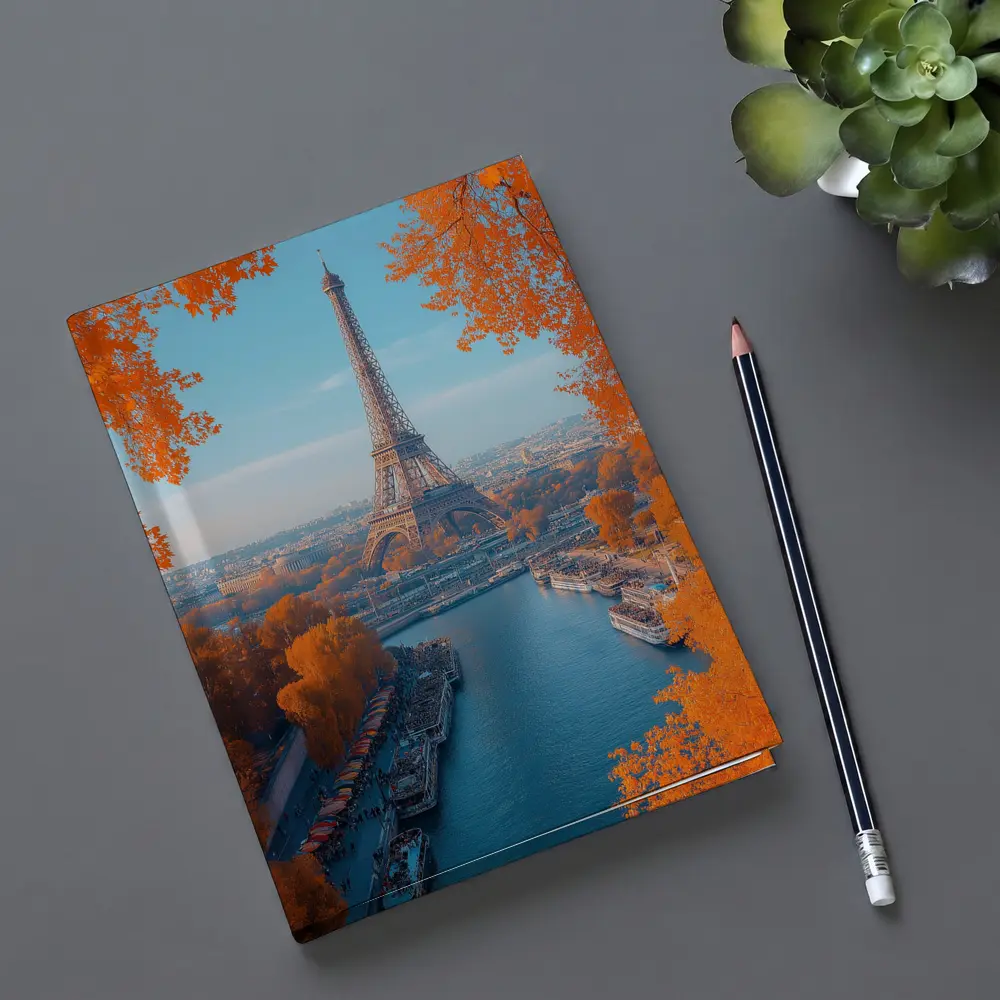 Eiffel Tower Paris Seine River Autumn – Notebooks