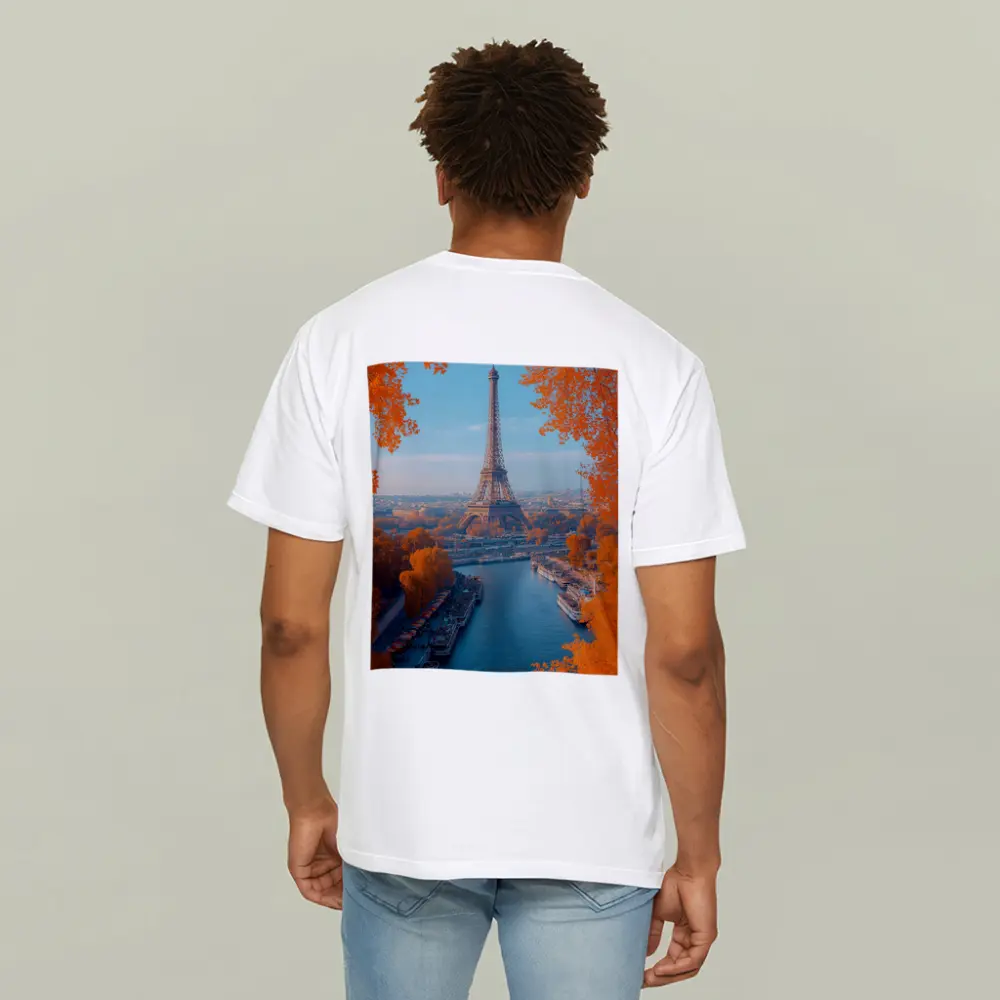 Eiffel Tower Paris Seine River Autumn – T-Shirts