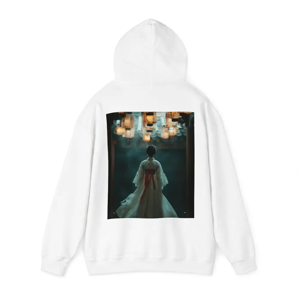 Woman Hanfu Dress Under Glowing Lanterns – Hoodies