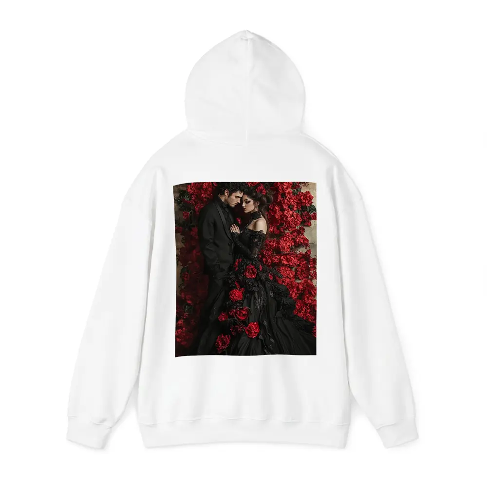 Gothic Couple Black Dress Red Roses – Hoodies