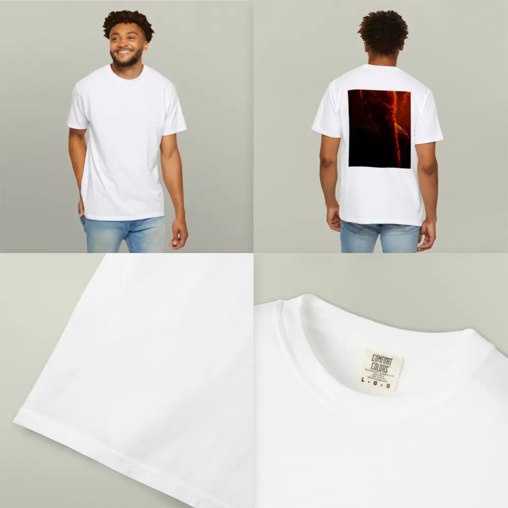 Red Haired Woman Fire Dark Fantasy Art – T-Shirts