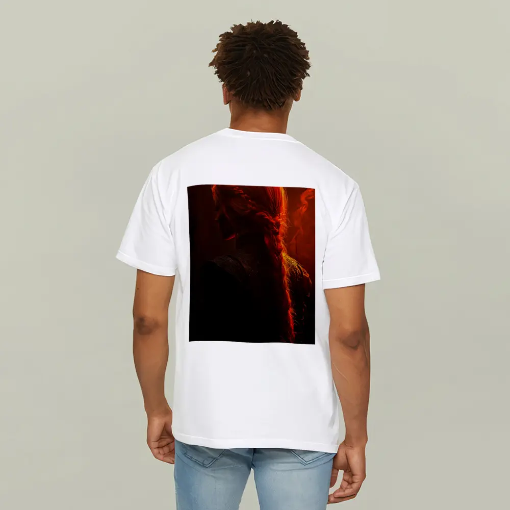 Red Haired Woman Fire Dark Fantasy Art – T-Shirts