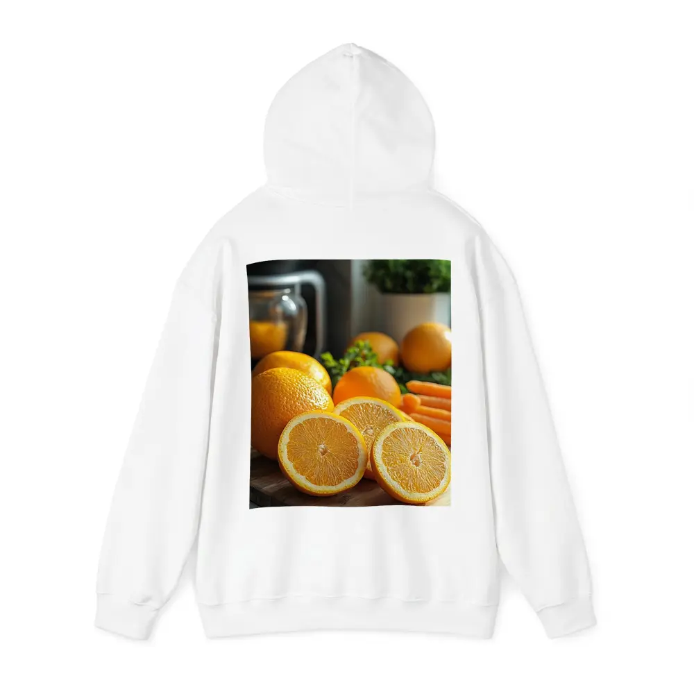 Fresh Oranges on Kitchen Cutting Board – Hoodies