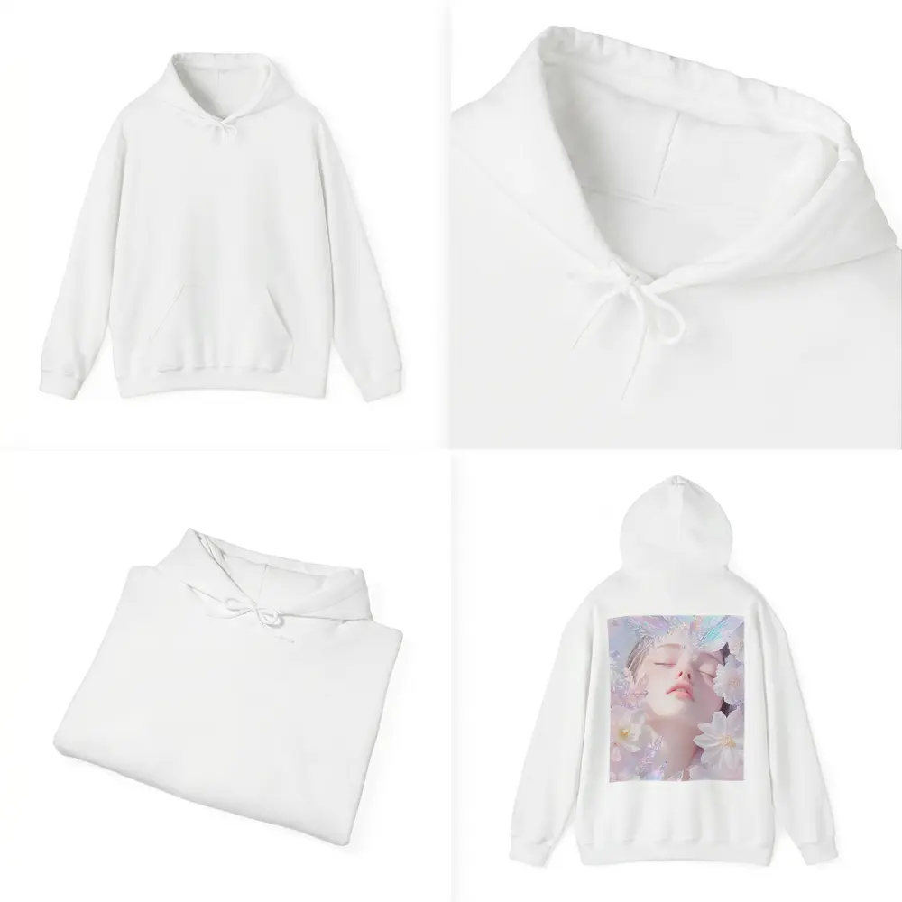 Dreamy Fairy Girl White Flowers Fantasy Art – Hoodies