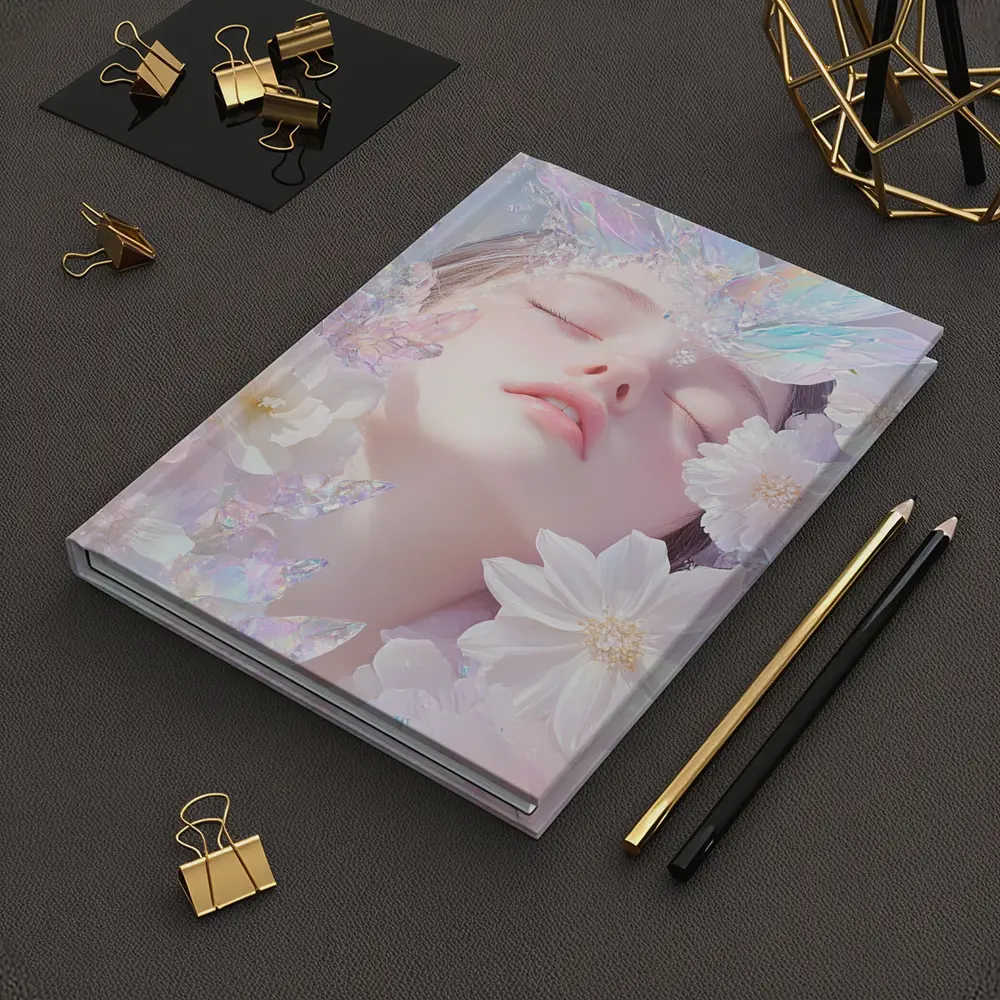 Dreamy Fairy Girl White Flowers Fantasy Art – Notebooks