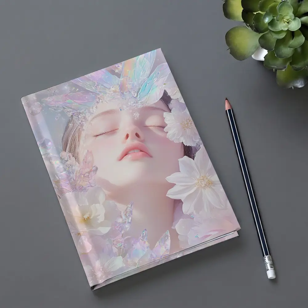 Dreamy Fairy Girl White Flowers Fantasy Art – Notebooks