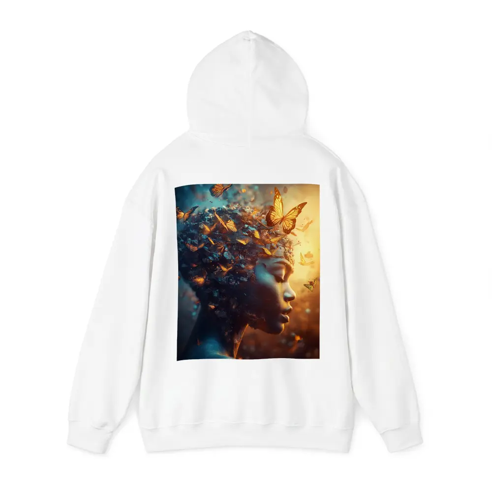 Woman Butterflies Flying Surreal Fantasy Art – Hoodies