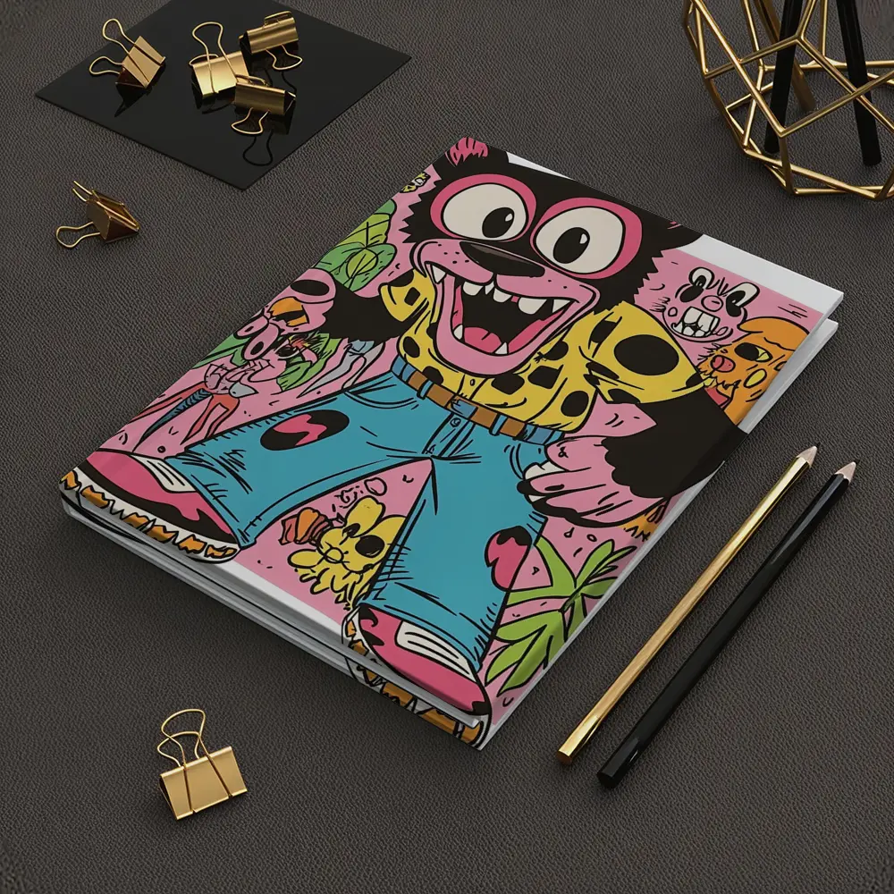 Cartoon Bear Character Colorful Graffiti Art – Notebooks