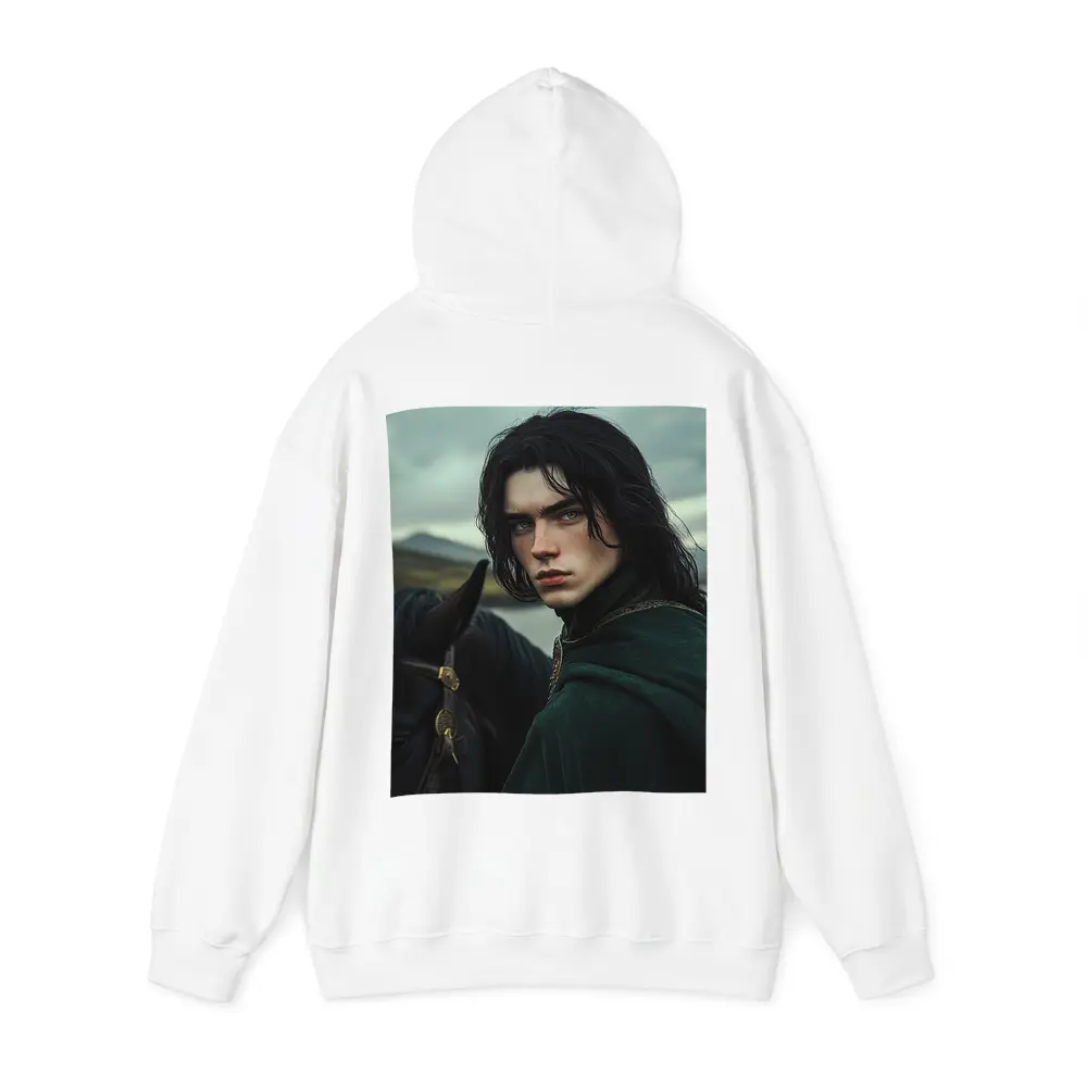 Dark Young Knight With Black Horse Fantasy – Hoodies