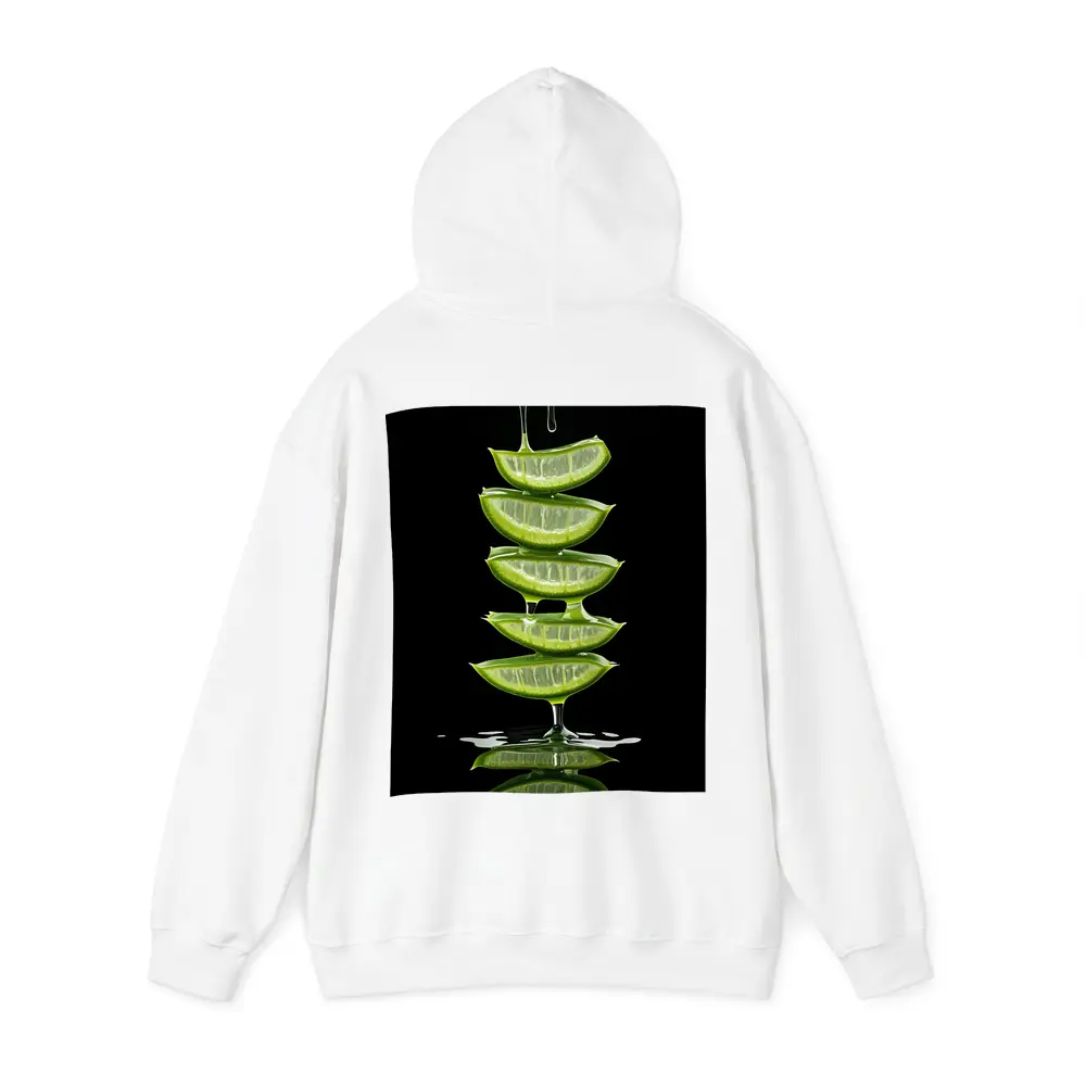 Aloe Vera Slices Dripping Gel Black Background – Hoodies