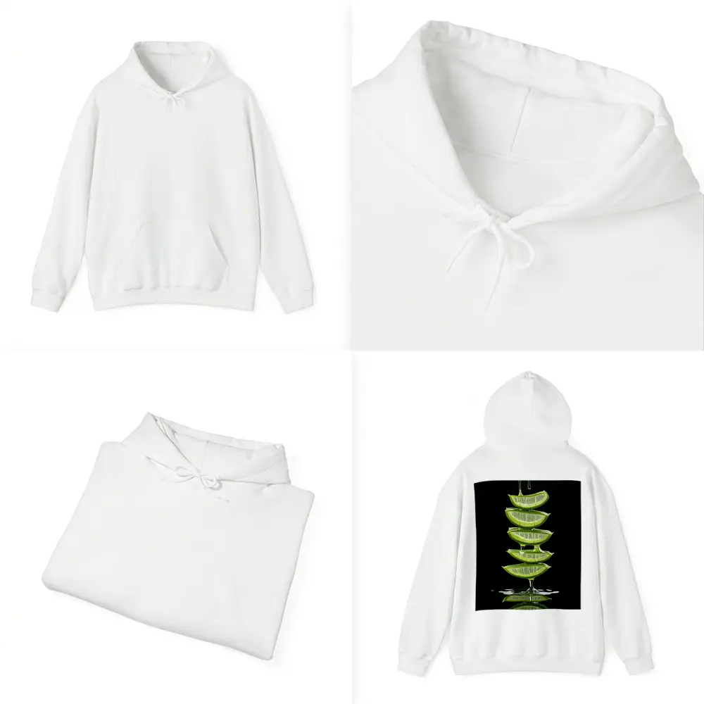 Aloe Vera Slices Dripping Gel Black Background – Hoodies
