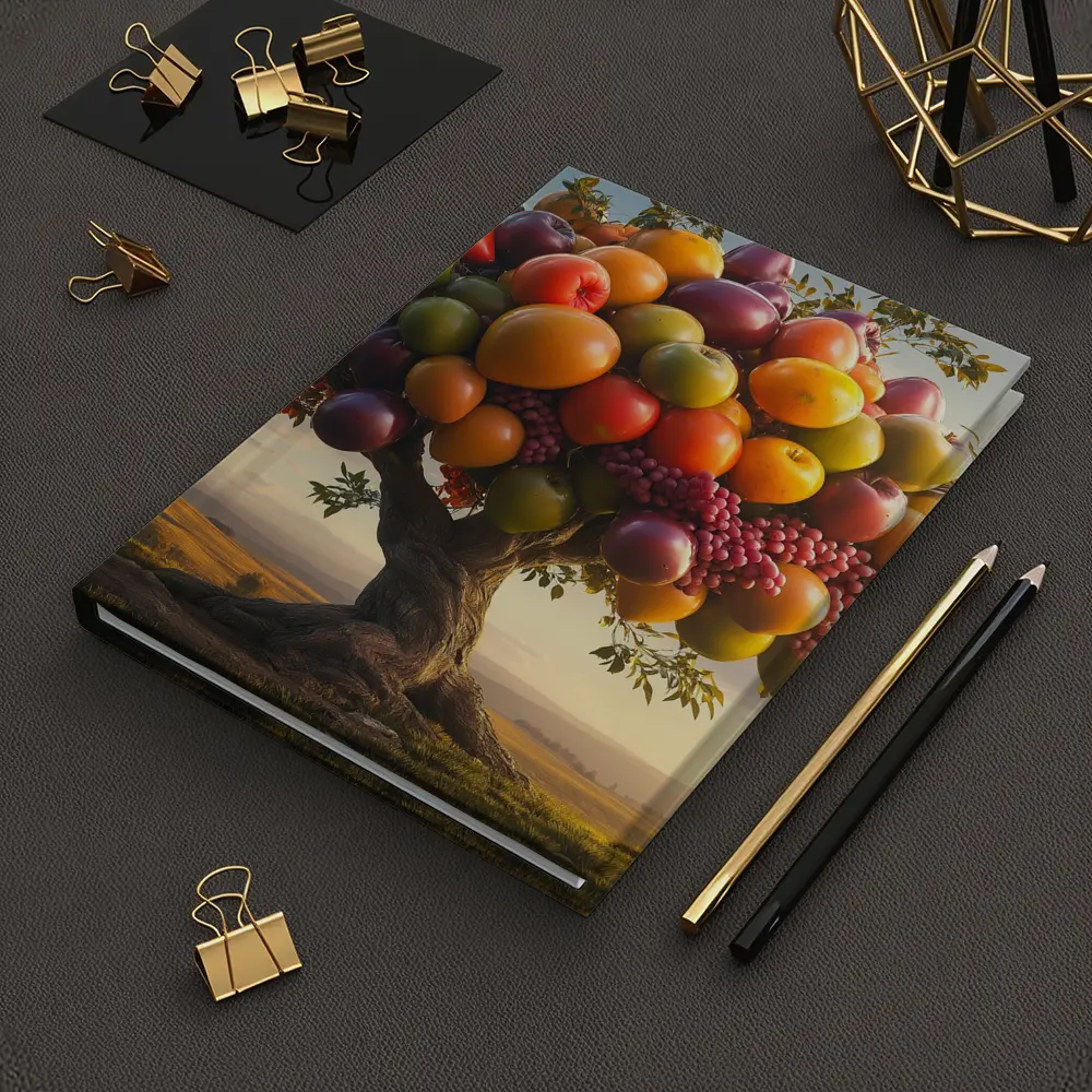 Colorful Fruit Tree Golden Countryside Sunset – Notebooks