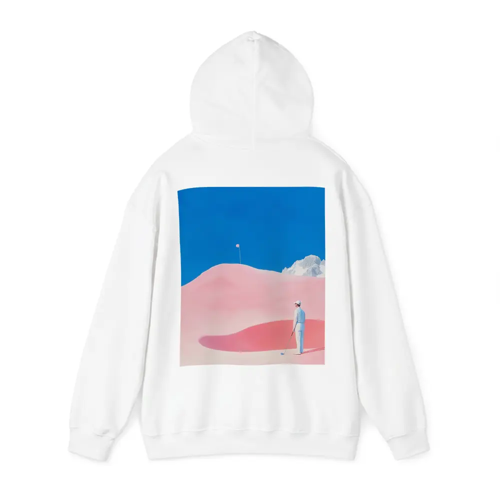 Golfer Pink Dunes Surreal Blue Sky – Hoodies
