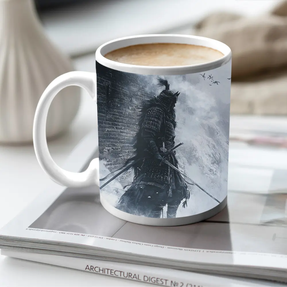 Samurai Warrior Snow Fortress Misty Winter – Mugs