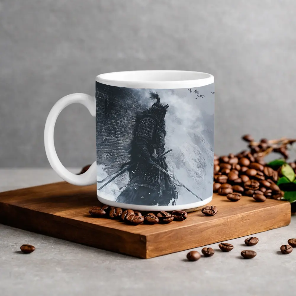 Samurai Warrior Snow Fortress Misty Winter – Mugs