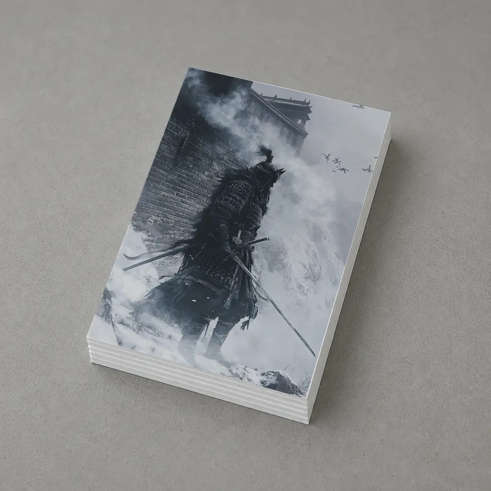 Samurai Warrior Snow Fortress Misty Winter – Postcards