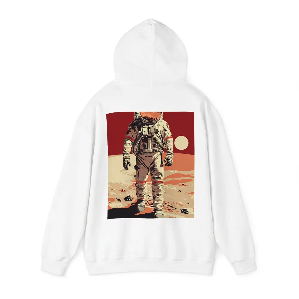 Astronaut Walking On Red Planet Surface – Hoodies