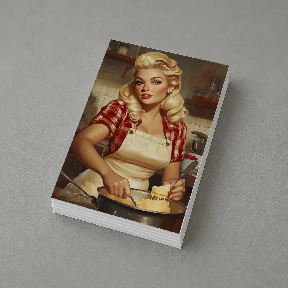 Retro Pin Up Girl Cooking Kitchen Art – Postcards